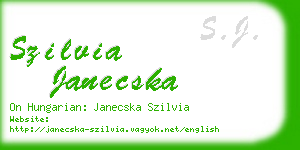 szilvia janecska business card